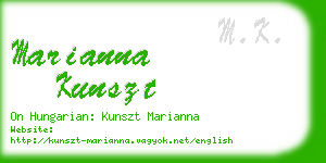 marianna kunszt business card